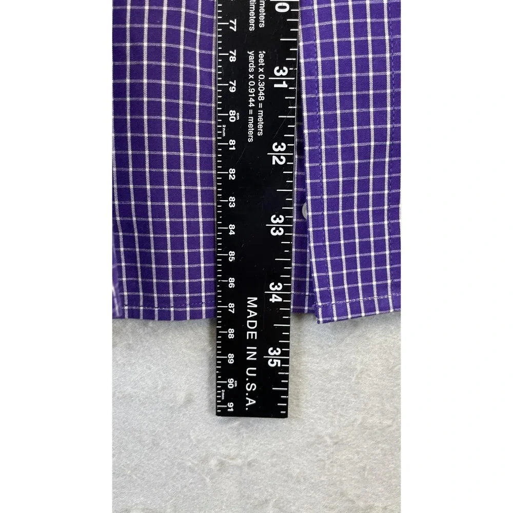Louisiana State Tigers Shirt Mens XL Purple NCAA‎ Football Button Down Plaid LSU